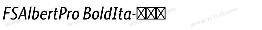FSAlbertPro BoldIta字体转换